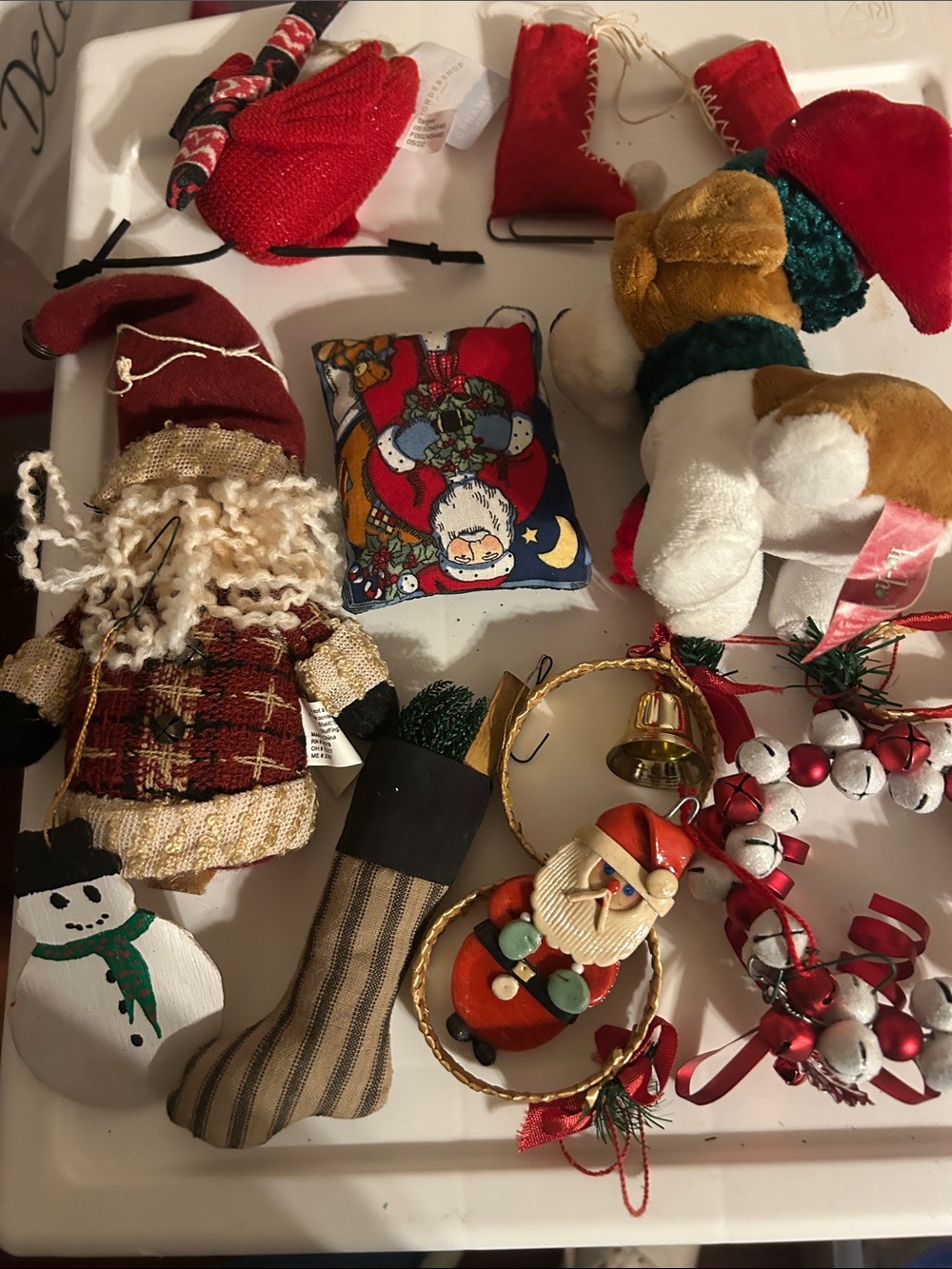Red and White Holiday Ornament Assortment set of 12